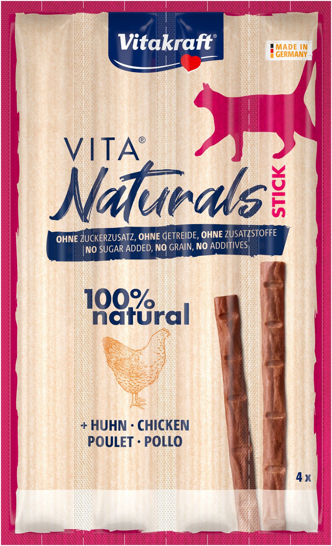 Vitakraft - Friandises Vita Naturals Sticks au Poulet pour Chat -  4x5g Image num&eacute;ro 1