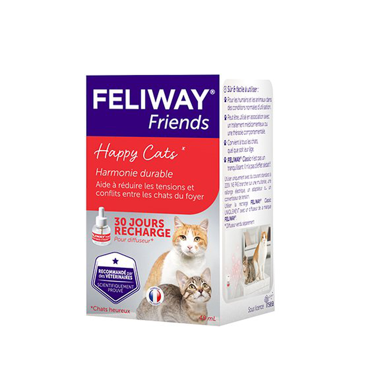 Feliway Friends - Recharge 30J pour le Stress des Chats - 48ml Image numéro 1 Feliway Friends - Recharge 30J pour le Stress des Chats - 48ml Image numéro 1