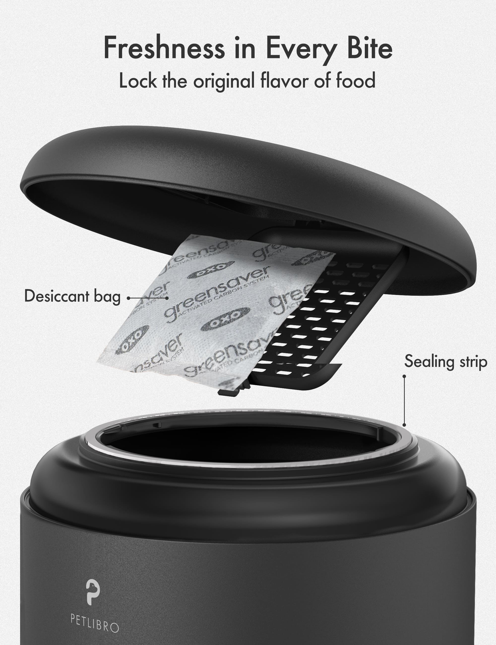 Petlibro - Distributeur Automatique Granary Dual Noir - 5L Image num&eacute;ro 12