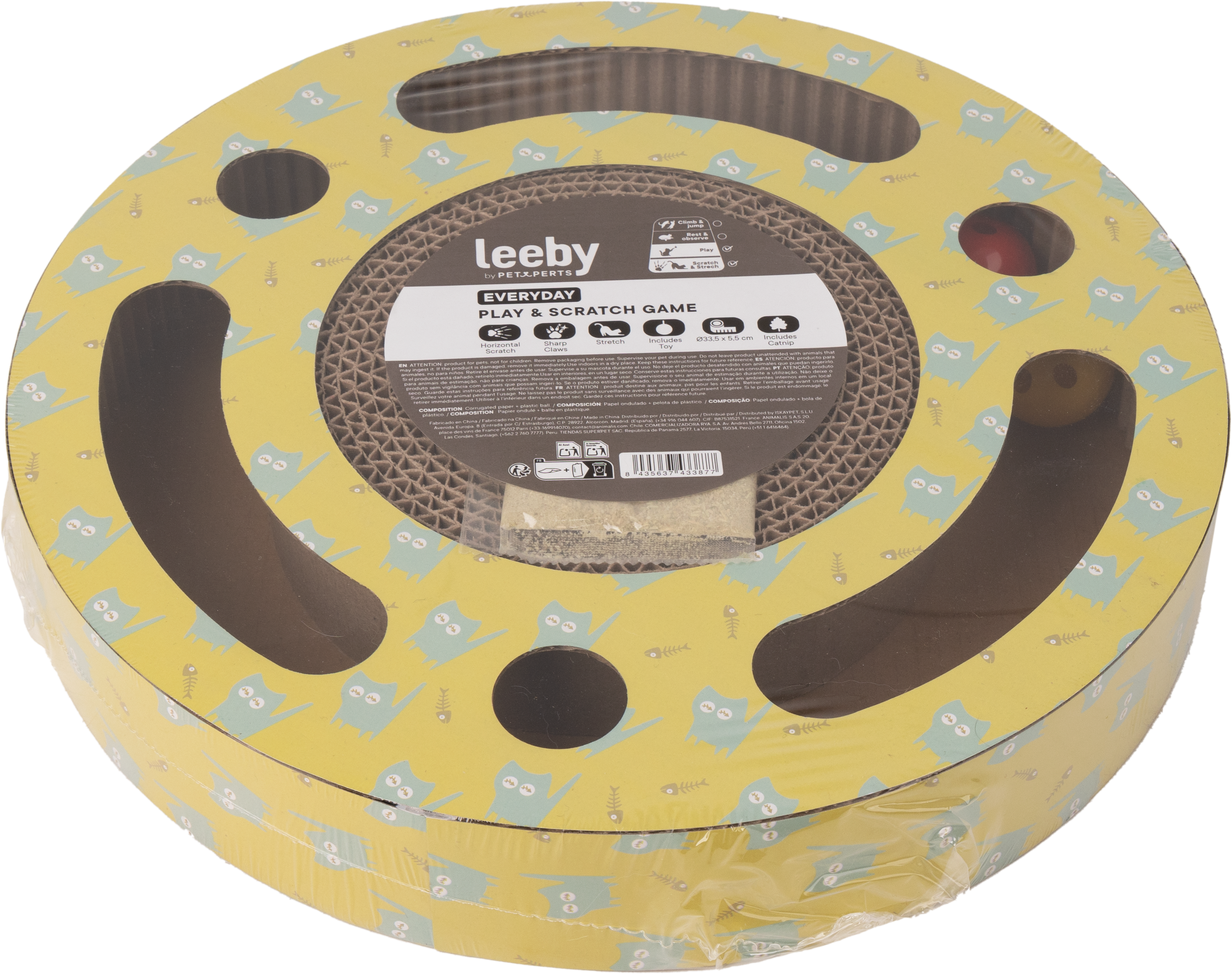 Leeby - Griffoir Jouet Plateforme en Carton pour Chats - 33,5cm Image num&eacute;ro 3
