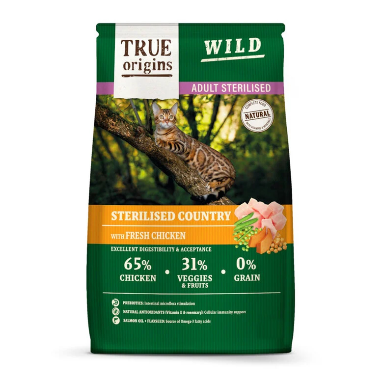 True Origins Wild - Croquettes Poulet pour Chats Adultes Stérilisés - 6Kg Image numéro 1 True Origins Wild - Croquettes Poulet pour Chats Adultes Stérilisés - 6Kg Image numéro 1
