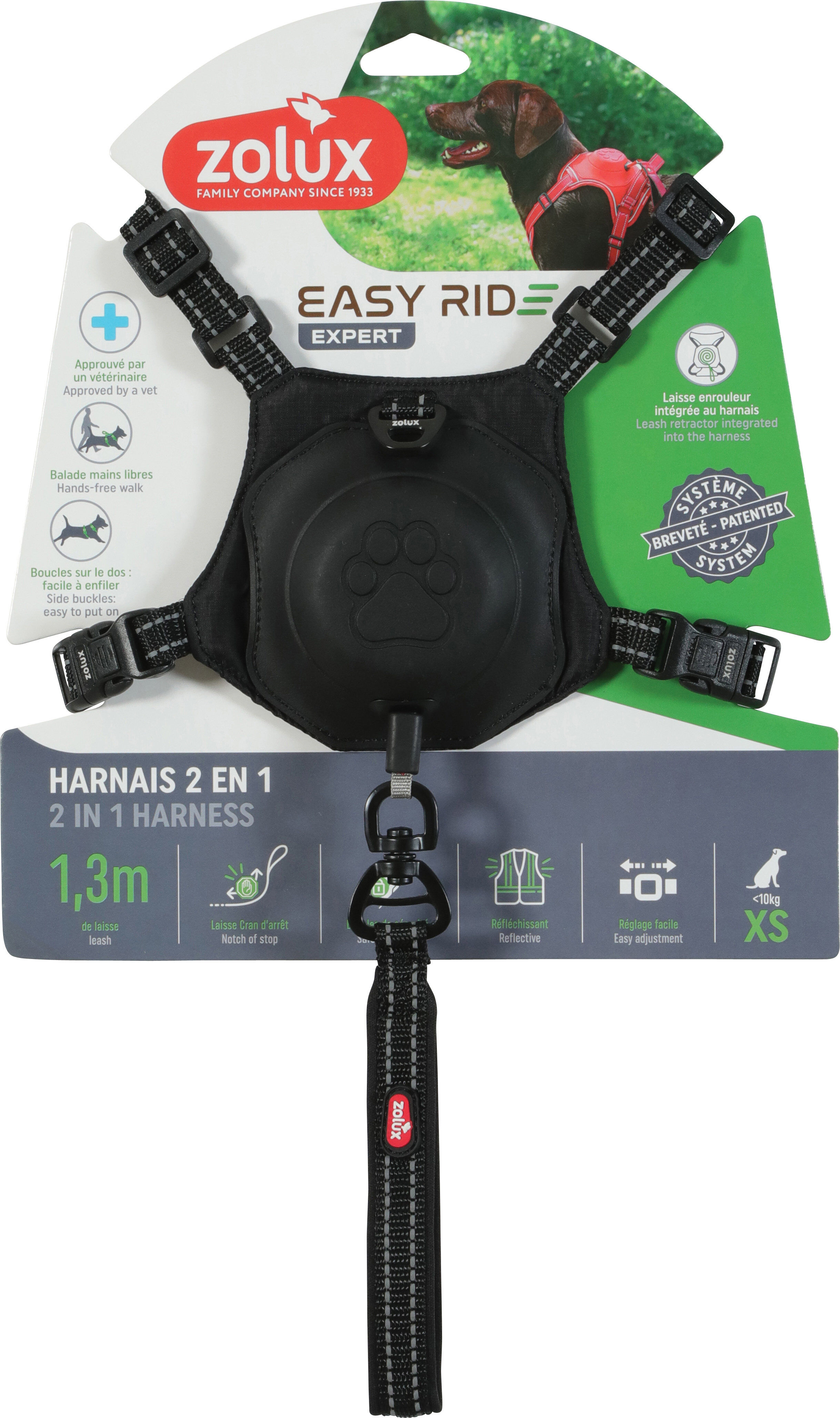 Zolux - Harnais Easyride Noir pour Chiens - XS Image num&eacute;ro 1