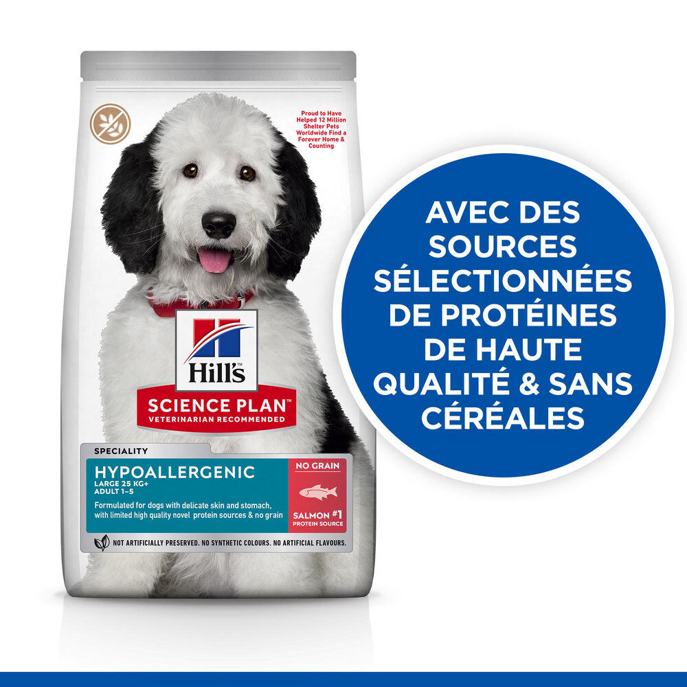 Hill's Science Plan - Hypoallergenic Adult Croquettes Pour Chien Adulte De Grande Taille Saumon -12kg Image num&eacute;ro 2