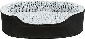 Trixie - Vital Coussin Lino, ovale, noir/gris