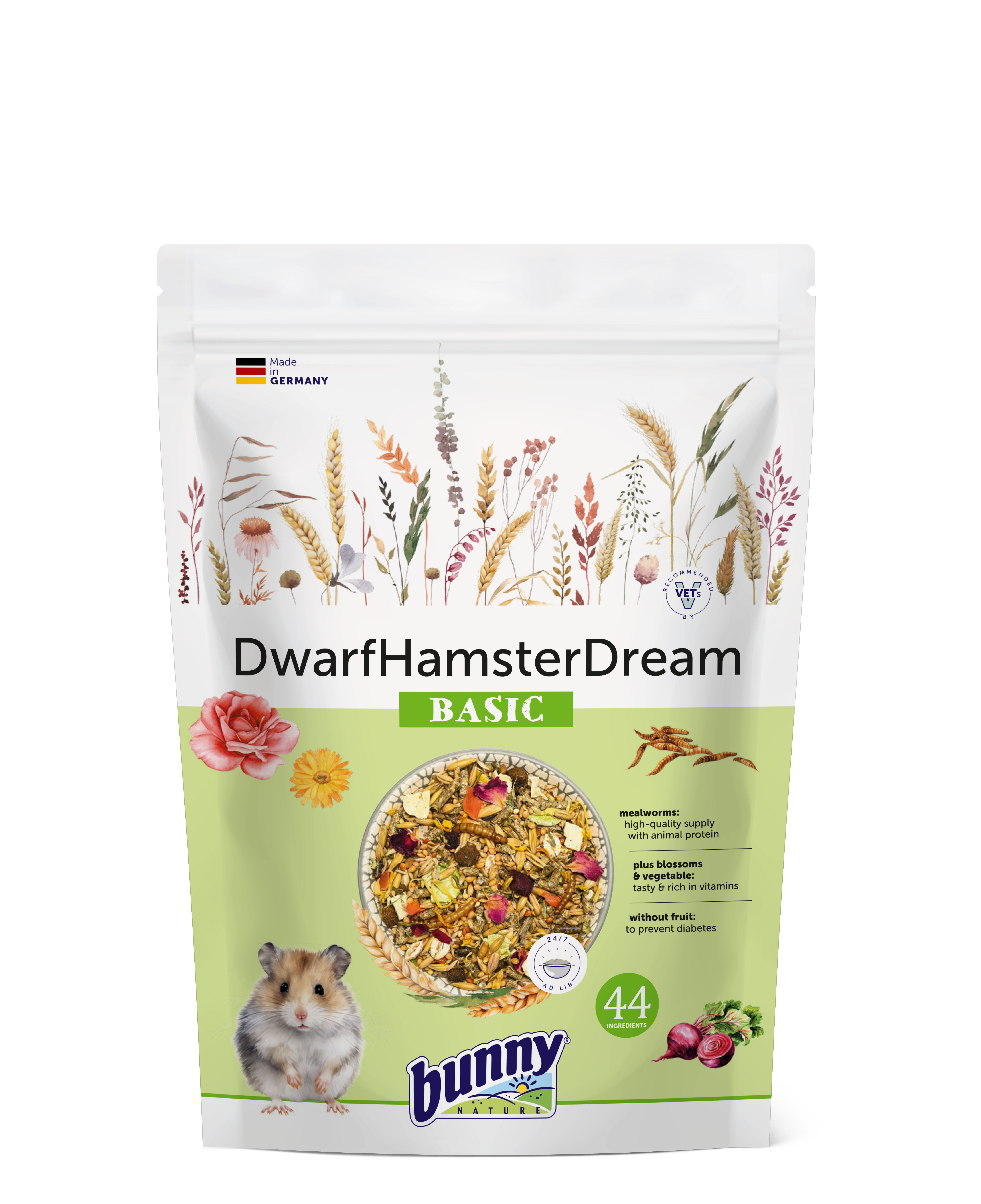 BunnyNature - Alimentation hamster nain DwarfHamsterDream BASIC - 600g Image num&eacute;ro 1