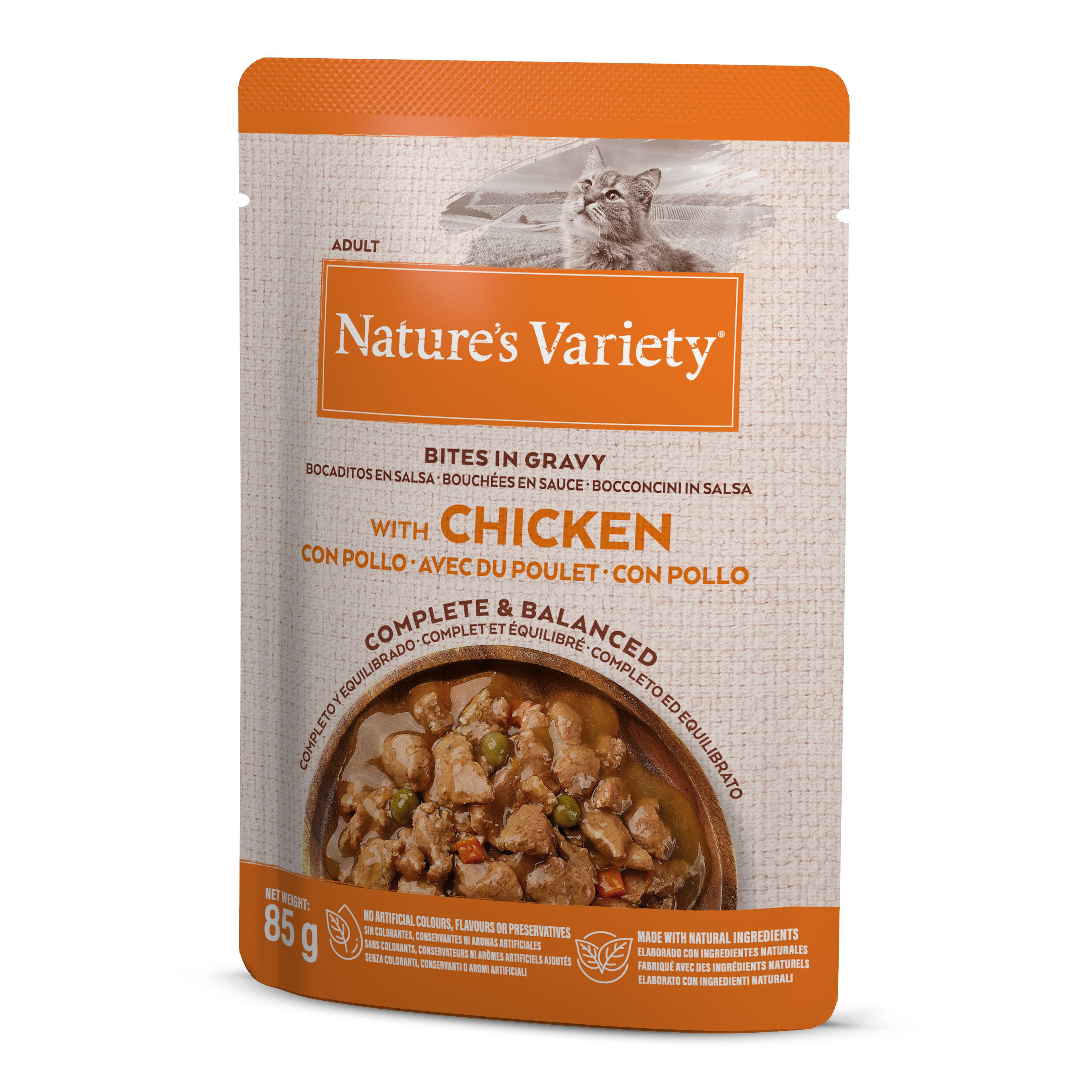 Nature's Variety - Bouch&eacute;es en Sauce au Poulet pour Chats - 85g Image num&eacute;ro 1