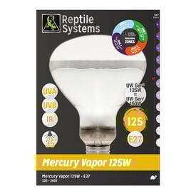 Reptile Systems - Lampe Basking D3 E27 pour Reptiles - 125W