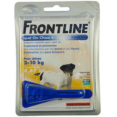 Frontline - Pipette Antiparasitaire pour Chien de 2 à 10Kg - 0,67ml