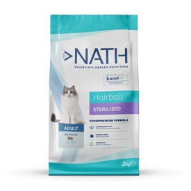 Nath - Croquettes Hairball pour Chat Adulte Stérilisé - 2kg