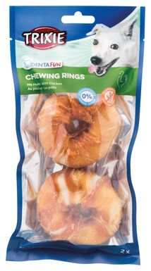 Trixie - Denta Fun Chicken Chewing Rings - 6cm 2 Pcs/110g