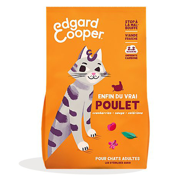 Edgard & Cooper - Croquettes au Poulet pour Chat Adulte - 4Kg