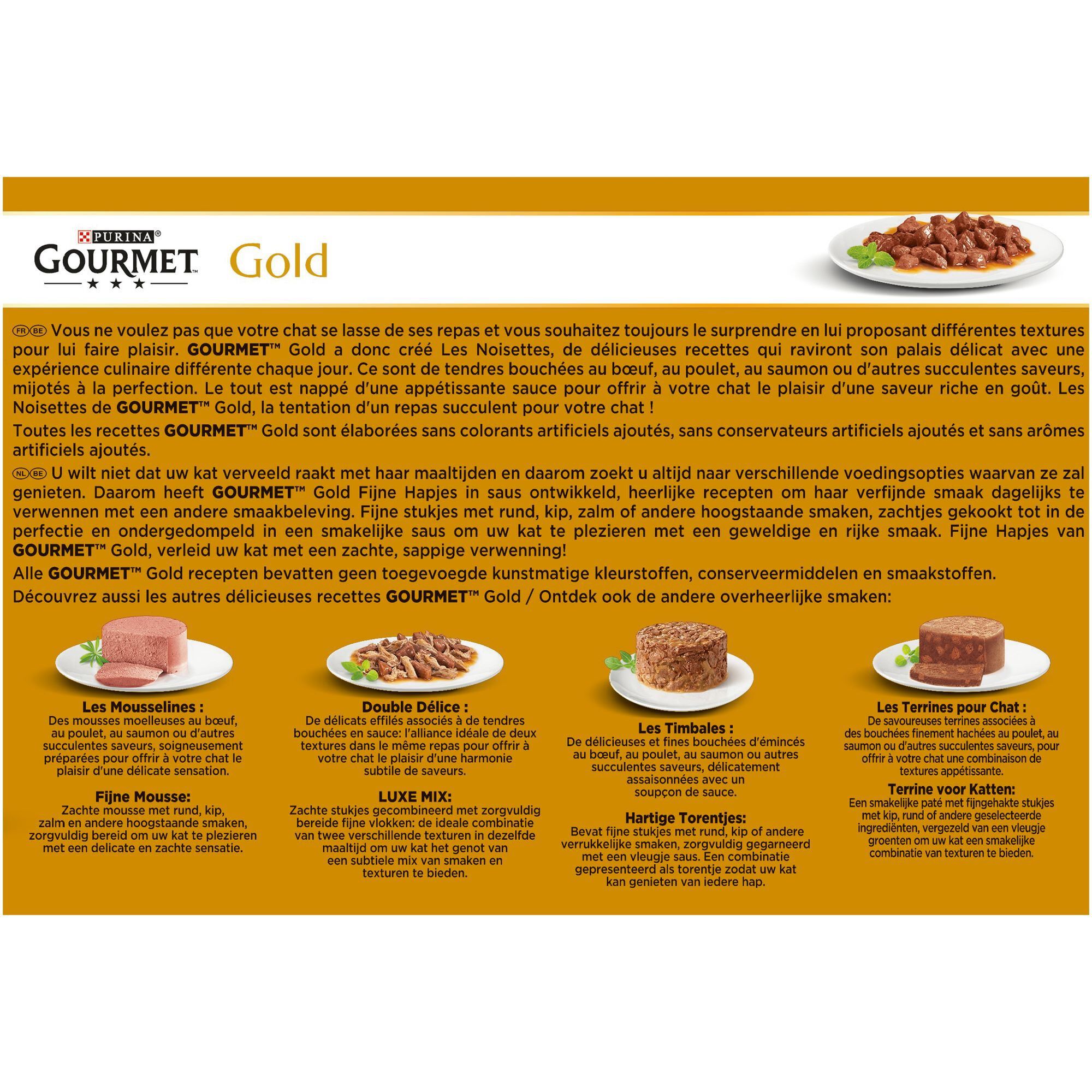 Gourmet - Bo&icirc;te Gold Les Noisettes pour Chat - 12x85g Image num&eacute;ro 4