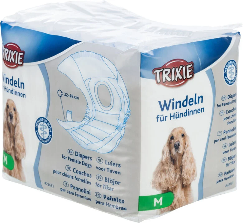 Trixie - Couches pour chiens femelles - M 32/48 cm (12 Pcs) Image numéro 1 Trixie - Couches pour chiens femelles - M 32/48 cm (12 Pcs) Image numéro 1
