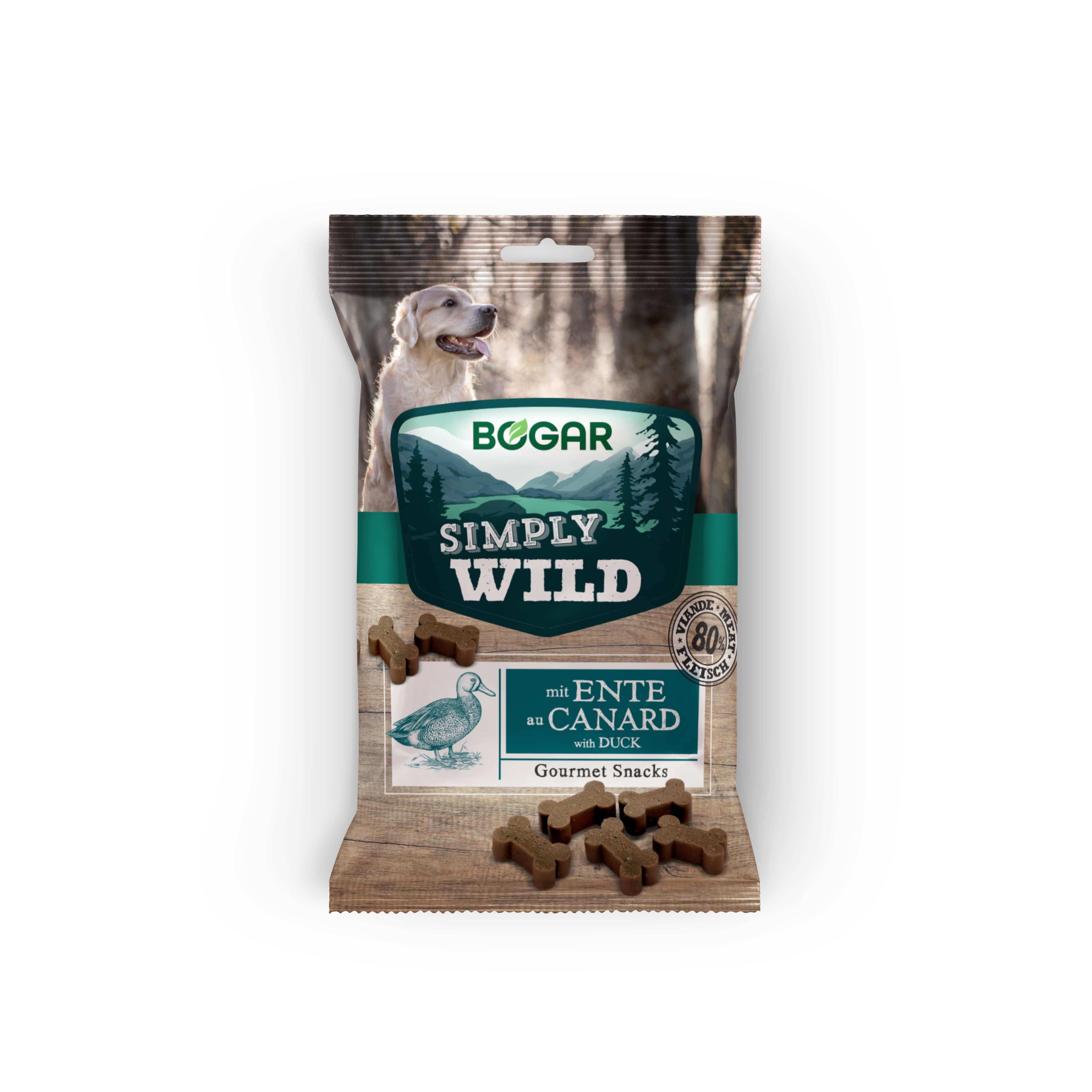 Simply Wild - Friandises Bogar Gourmet Snack au Canard pour Chiens - 100g Image num&eacute;ro 1