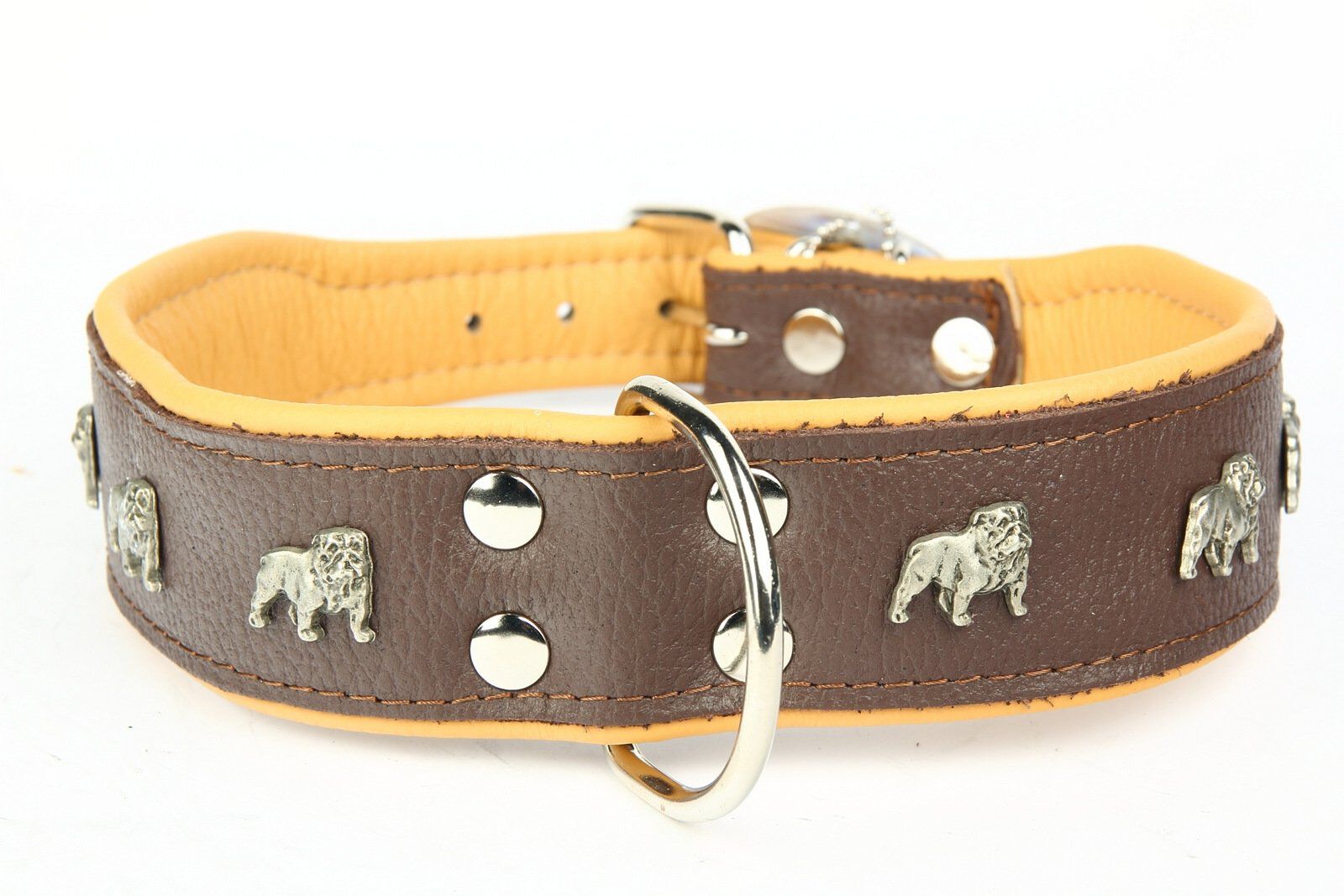 Yogipet - Collier Super Bulldog Cuir pour Chien Marron - T75 60/73cm Image num&eacute;ro 3