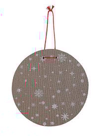Wouapy - Griffoir Noël Rond Imprimé Flocons pour Chat - 33cm