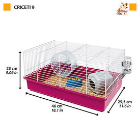 Ferplast - Cage Criceti 9 pour Rongeurs - Rouge/Blanc