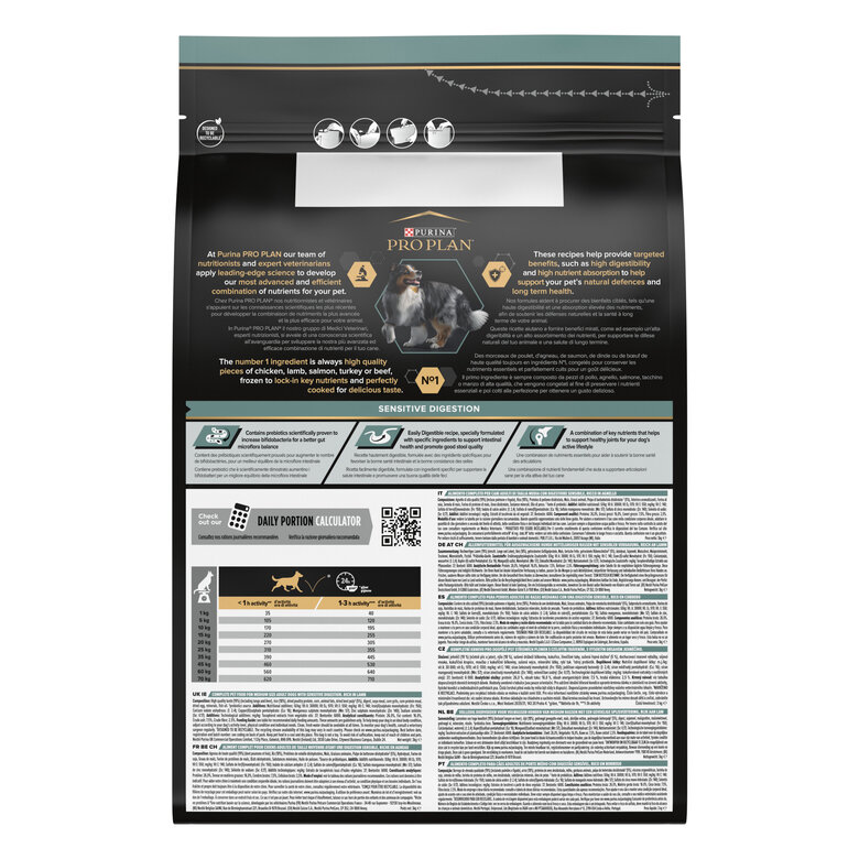 Pro Plan - Croquettes Medium Adult Sensitive Digestion à l'Agneau pour Chien - 3Kg Image numéro 6 Pro Plan - Croquettes Medium Adult Sensitive Digestion à l'Agneau pour Chien - 3Kg Image numéro 6