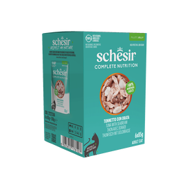 Schesir - Sachets Humides Thon avec Dorade en Gel&eacute;e pour Chats - 6x85g