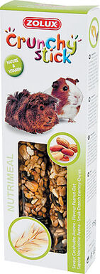 Zolux - Friandises Crunchy Stick Cacahuète et Avoine pour Cochon d'Inde - 115g