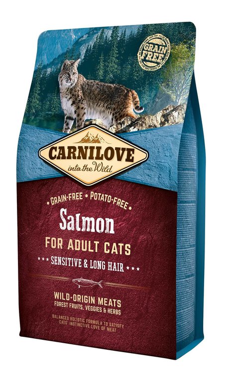 Carnilove - Croquettes Sensitive Long Hair Saumon pour Chat - 2Kg Image numéro 1 Carnilove - Croquettes Sensitive Long Hair Saumon pour Chat - 2Kg Image numéro 1