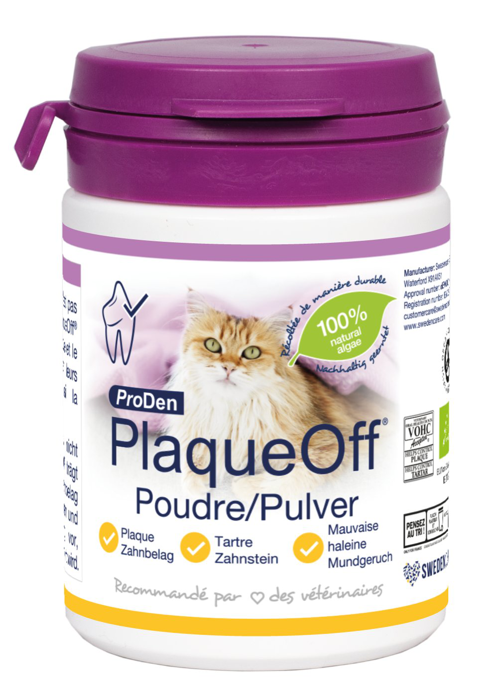 Proden - Plaque Off Poudre/Pulver pour Chats - 40g Image num&eacute;ro 1