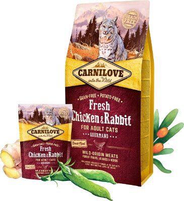 Carnilove - Croquettes Fresh Poulet et Lapin pour Chat - 2kg Image num&eacute;ro 1