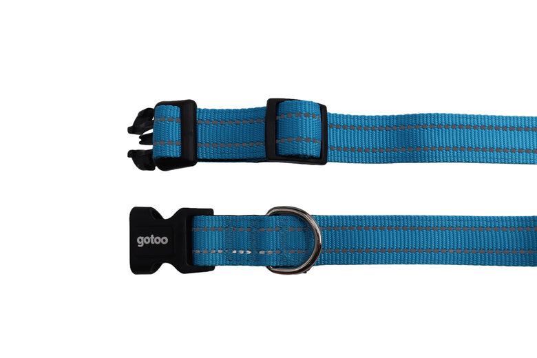 Gotoo - Collier Essentials en Nylon Premium Bleu pour Chien Image numéro 4 Gotoo - Collier Essentials en Nylon Premium Bleu pour Chien Image numéro 4