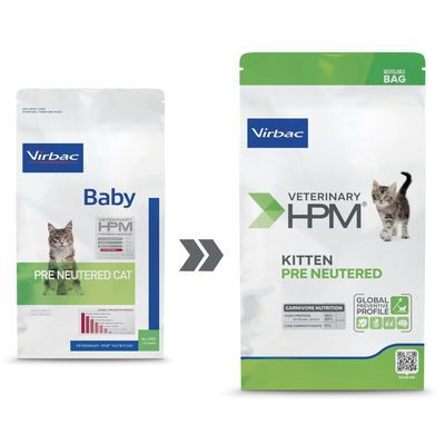 Virbac - Croquettes Veterinary HPM Kitten Pre Neutered Cat pour Chatons - 400g Image num&eacute;ro 2