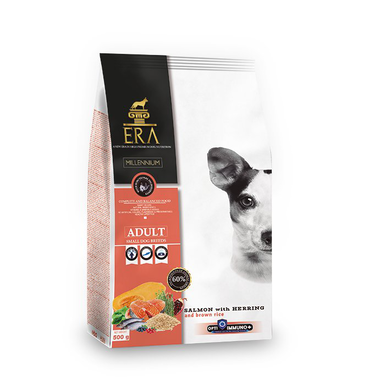 Era - Croquettes Millennium Saumon et Hareng pour Petits Chiens - 500g