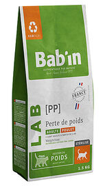 Bab'in - Croquettes Vétérinaires LAB Perte de Poids pour Chat