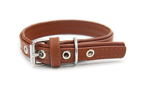 Matteo - Collier Cuir de Cactus Marron pour Chiens