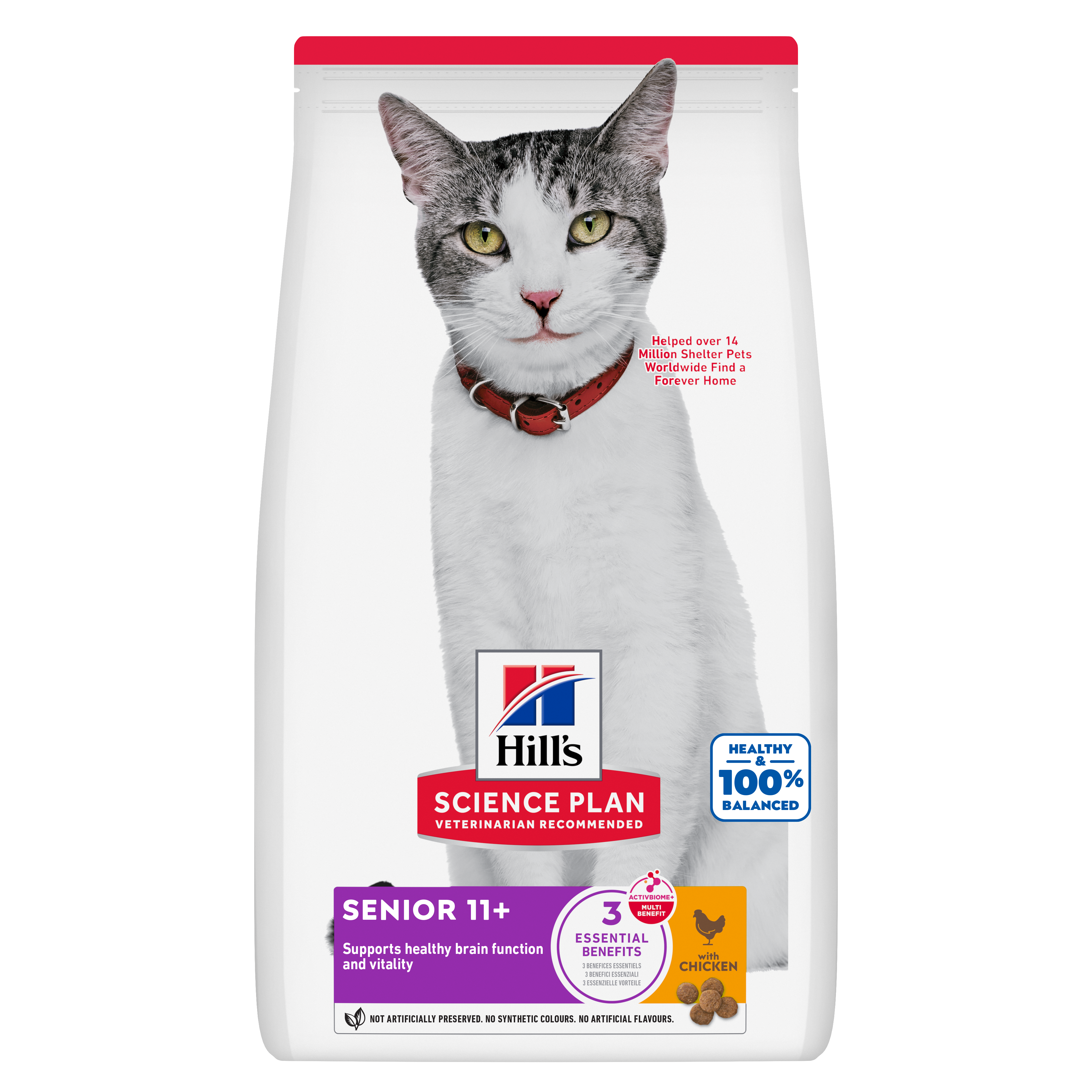 Hill's Science Plan - Senior 11+ Croquettes Pour Chat Ag&eacute; Au Poulet  -  1,5kg Image num&eacute;ro 1