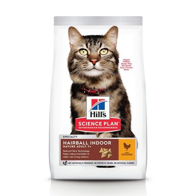 Hill's Science Plan - Adult Hairball Indoor Croquettes Pour Chat Agé D'intérieur Au Poulet  -  1,5kg