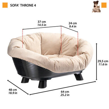 Ferplast - Corbeille Sofa Throne 4 - Noir