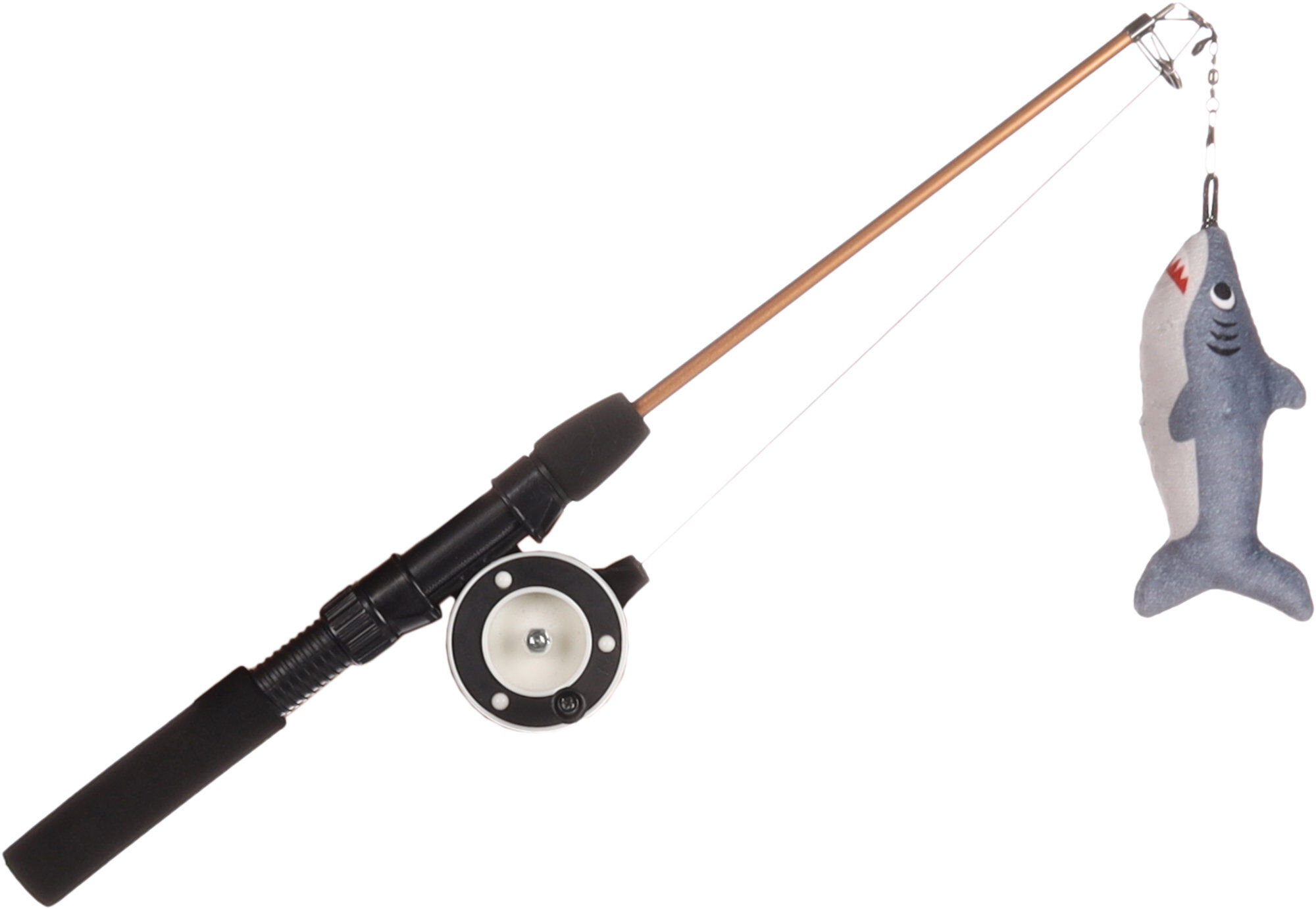 Flamingo - Jouet Rodney Requin & Canne &agrave; P&ecirc;che pour Chats - 41cm Image num&eacute;ro 1