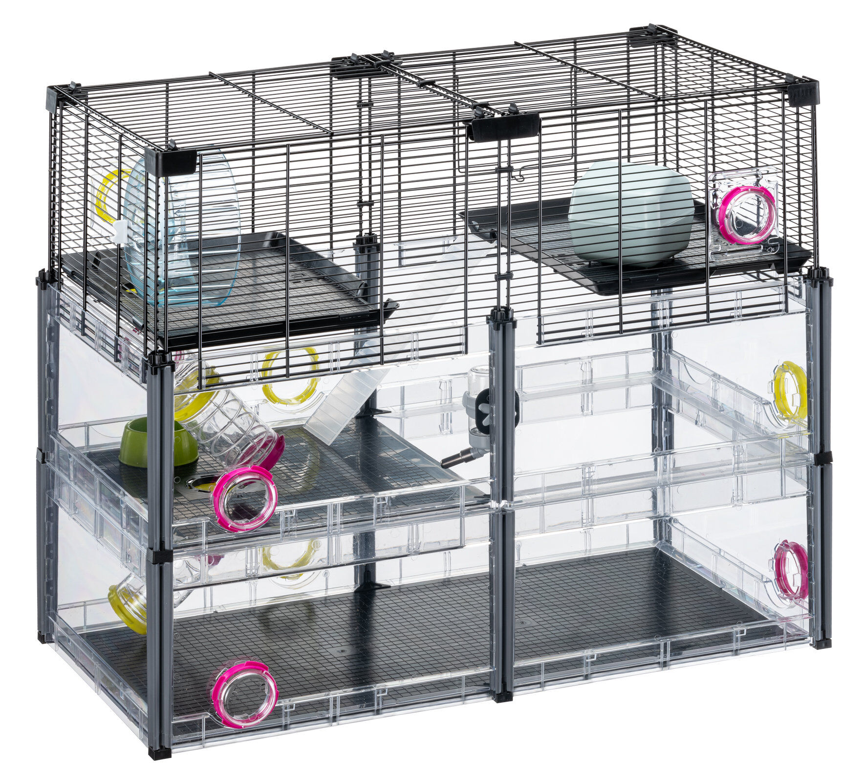 Ferplast - Cage Multipla Crystal pour Hamster et Souris - Noir Image num&eacute;ro 9