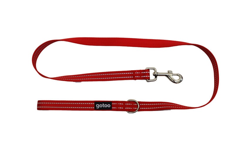 Gotoo - Laisse Essentials en Nylon Premium Rouge pour Chien Image numéro 1 Gotoo - Laisse Essentials en Nylon Premium Rouge pour Chien Image numéro 1