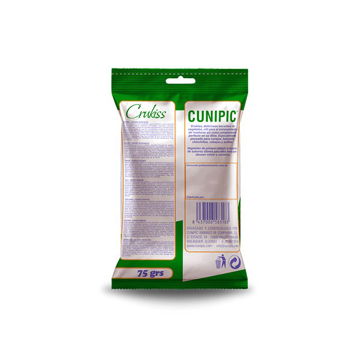 Cunipic -  Friandises Crukiss L&eacute;gumes pour Rongeurs et Lapins - 100g Image num&eacute;ro 2