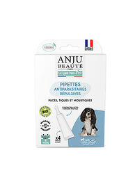 Anju Beaute - Pipettes Antiparasitaire Répulsives BIO pour Chiens 5 à 10kg - x 4
