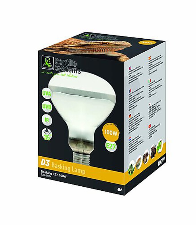 Reptile Systems - Lampe Basking D3 E27 pour Reptiles - 100W image number null