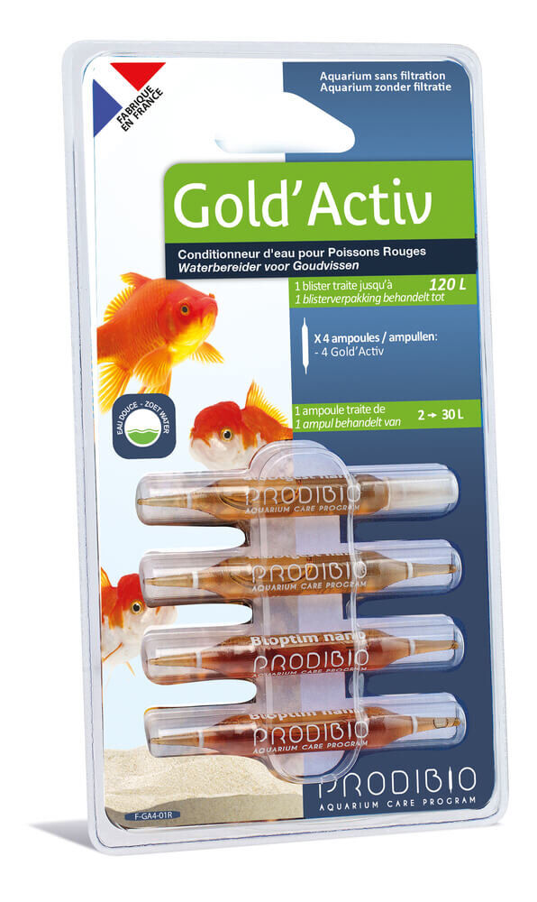 Prodibio - Conditionneur Eau Gold'Activ pour Poissons Rouges - x4 Image num&eacute;ro 1