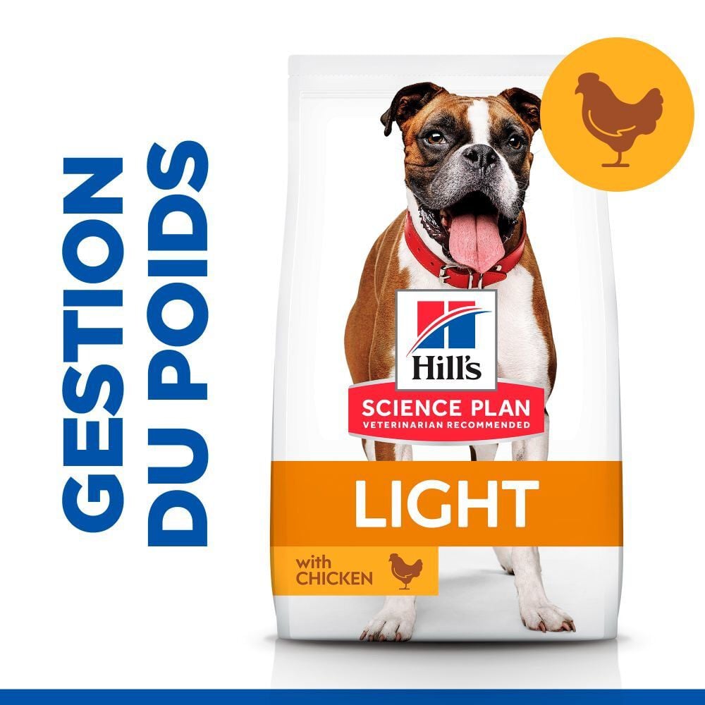 Hill's Science Plan - Adult Light Croquettes Pour Chien Au Poulet  - 12kg Image num&eacute;ro 3