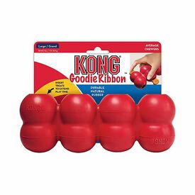 KONG - Jouet Caoutchouc 100% Naturel Goodie Ribbon pour Chien