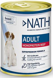 Nath - Pâtée Adult Monoprotéique Bœuf pour Chiens - 400g