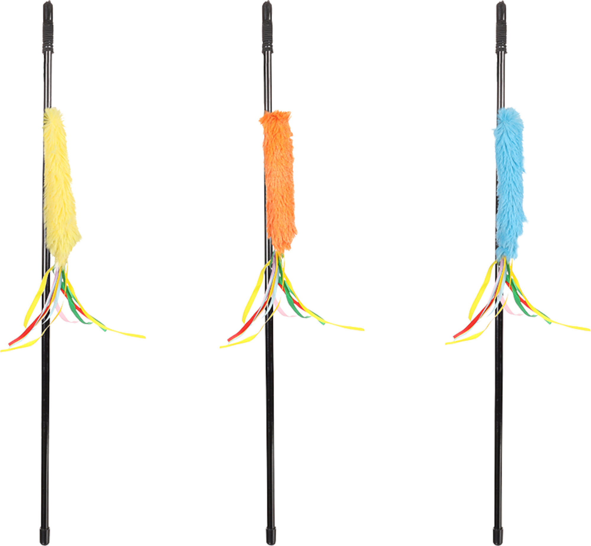 Flamingo - Jouet Emy Canne &agrave; P&ecirc;che Rubans pour Chats - 46,5cm Image num&eacute;ro 1