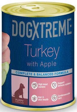 DogXtreme - Pâtée Puppy Dinde et Pomme pour Chiots - 400g