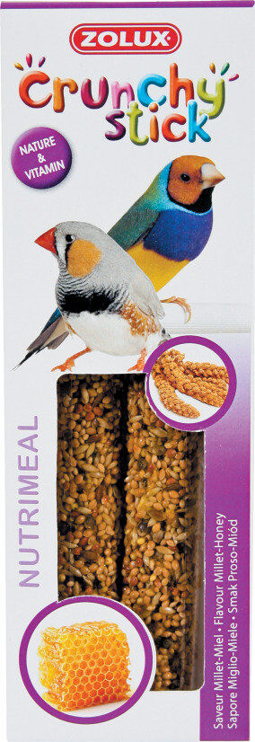 Zolux - Friandises Crunchy Stick Millet et Miel pour Oiseaux &Eacute;xotique - 85g Image num&eacute;ro 2