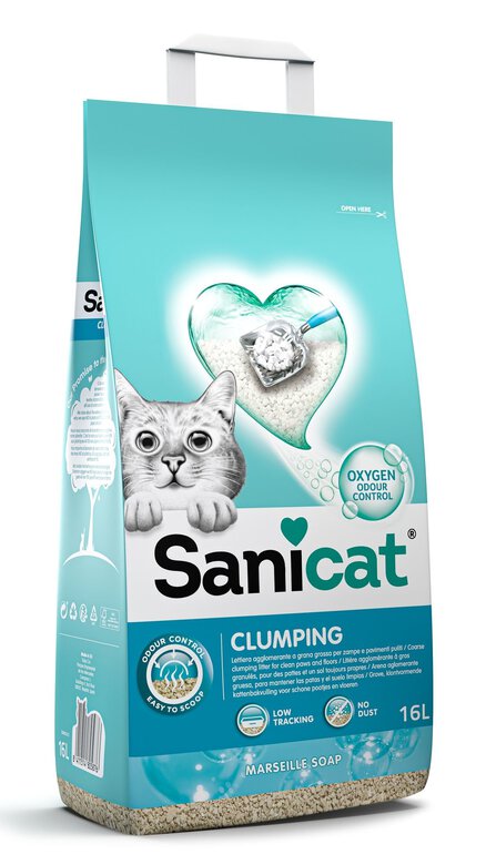 Sanicat - Litière Agglomerante à l'Oxygene Actif pour Chat - 16L Image numéro 1 Sanicat - Litière Agglomerante à l'Oxygene Actif pour Chat - 16L Image numéro 1