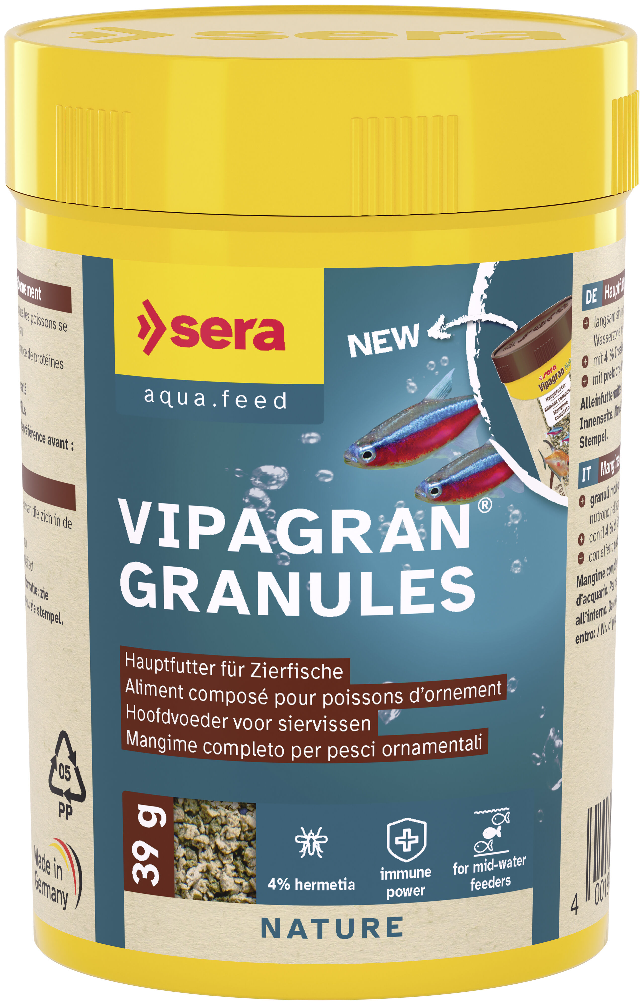 Sera - Granul&eacute;s Vipagran Granules pour Poissons d'Ornement - 39g/100ml Image num&eacute;ro 1